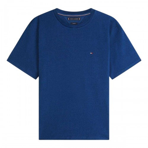 Front - Tommy Hilfiger Mens Flag Jersey Embroidered T-Shirt