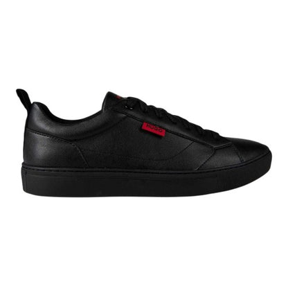 Front - Hugo Mens Leather Tennis Trainers