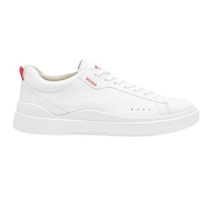 Front - Hugo Boss Mens Tenn Leather Flat Trainers