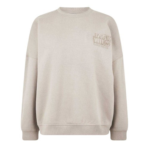 Front - Jack Wills Womens/Ladies Drop Shoulder Oversized Casual Sweatshirt