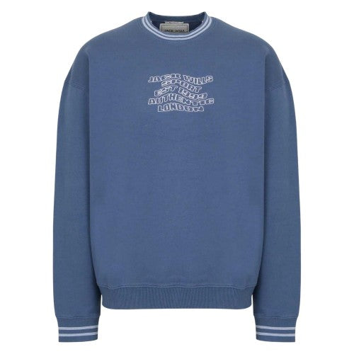 Front - Jack Wills Mens Graphic Print Drop Shoulder Relaxed Fit Sweatshirt