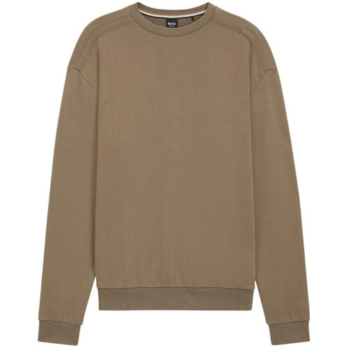 Front - Boss Mens Chevron Drop Shoulder Relaxed Fit Sweatshirt