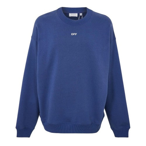 Front - Off White Mens Crew Neck Sweatshirt