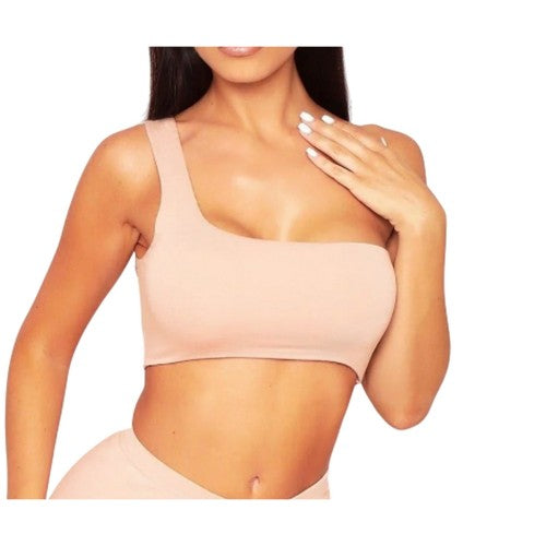 Front - Missy Empire Womens/Ladies Thick One Shoulder Crop Top