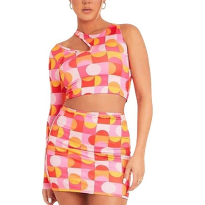Front - Missy Empire Womens/Ladies Cut Out Shoulder Crop Top