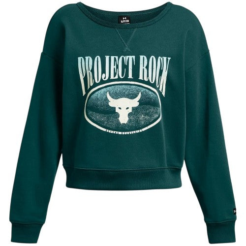 Front - Under Armour Womens/Ladies Project Rock Terrycloth Relaxed Fit Sweatshirt