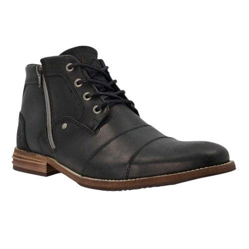 Front - Dune London Mens Captain Leather Ankle Boots