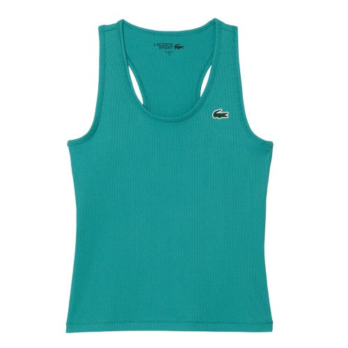 Front - Lacoste Womens/Ladies Ultra Dry Rib Knit Sport Tank Top