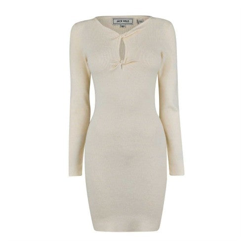 Front - Jack Wills Womens/Ladies Knitted Twisted Bodycon Dress