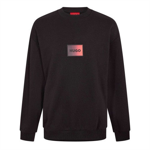 Front - Hugo Mens Danotop Gradient Logo Ribbed Sweatshirt