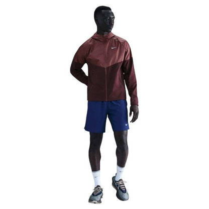Front - Nike Mens Miler Running Hooded Jacket