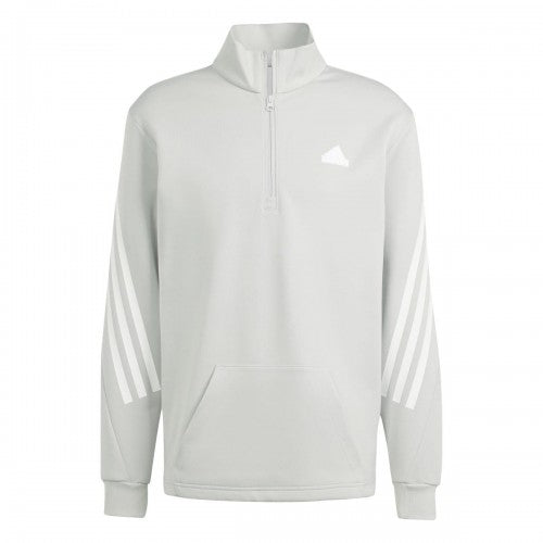 Front - Adidas Mens Future Icons Striped Half Zip Sweatshirt