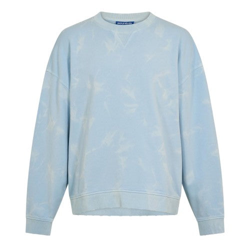 Front - Hugo Mens Nustroyos Tie Dye Oversized Sweatshirt
