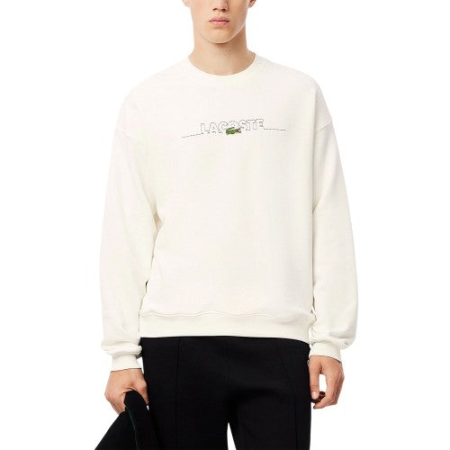 Front - Lacoste Mens Embroidered Logo Drop Shoulder Sweatshirt