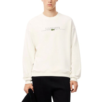 Front - Lacoste Mens Embroidered Logo Drop Shoulder Sweatshirt