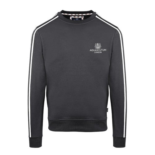 Front - Aquascutum Mens London Double Stripe Sweatshirt