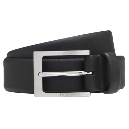 Front - Boss Mens Logo Leather Belt
