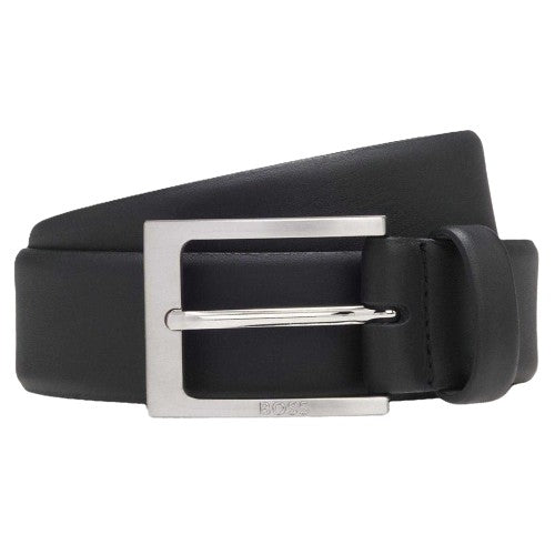 Front - Boss Mens Logo Leather Belt