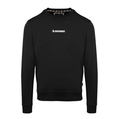 Front - Aquascutum Mens Cotton Blend Ribbed Collar Regular Sweatshirt