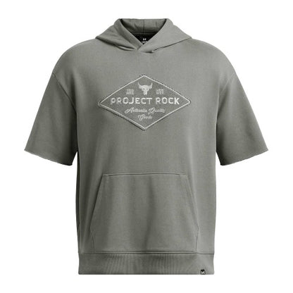 Front - Under Armour Mens Project Rock Graphic Print Relaxed Fit Drawstring Hoodie