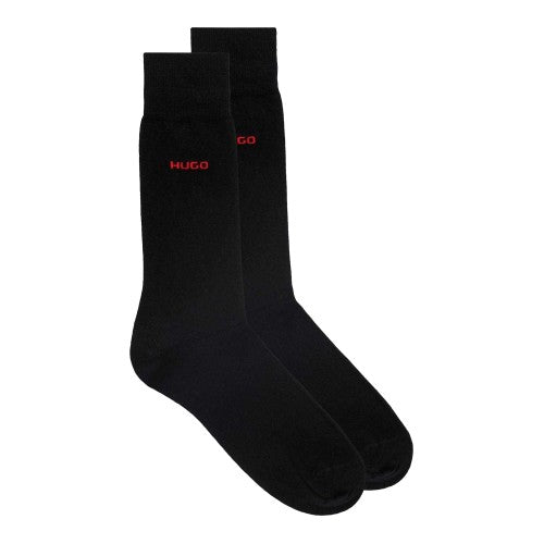 Front - Hugo Unisex Adult Logo Crew Socks (Pack of 2)