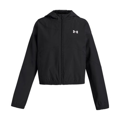 Front - Under Armour Girls Rival Woven Windbreaker