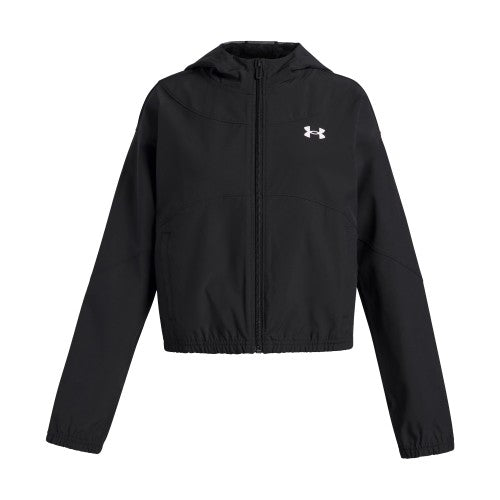 Front - Under Armour Girls Rival Woven Windbreaker