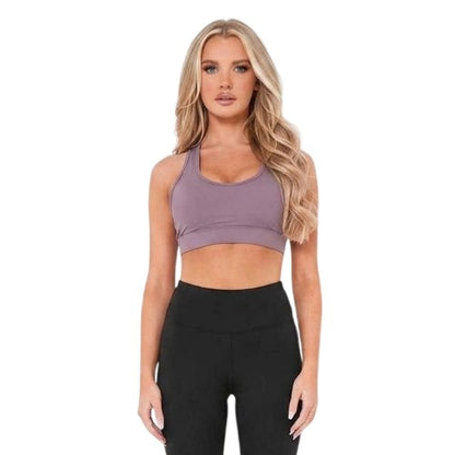 Front - Missy Empire Womens/Ladies Mesh Panel Sports Bra