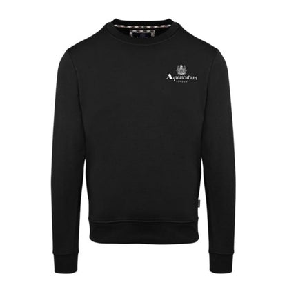 Front - Aquascutum Mens Small Logo Crew Neck Long-Sleeved Sweatshirt