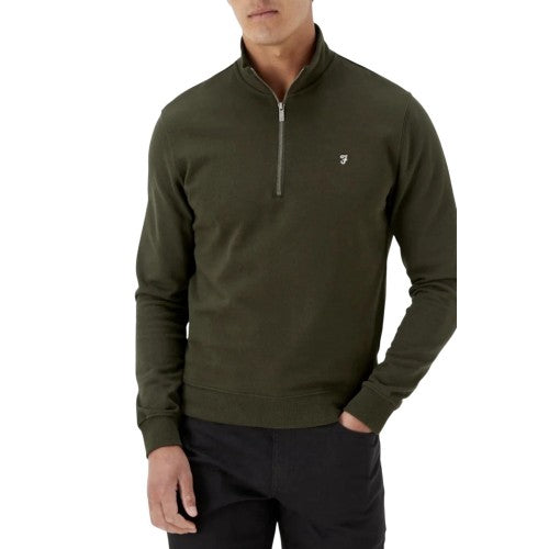 Front - Farah Mens Aintree Funnel Neck Long-Sleeved Sweatshirt