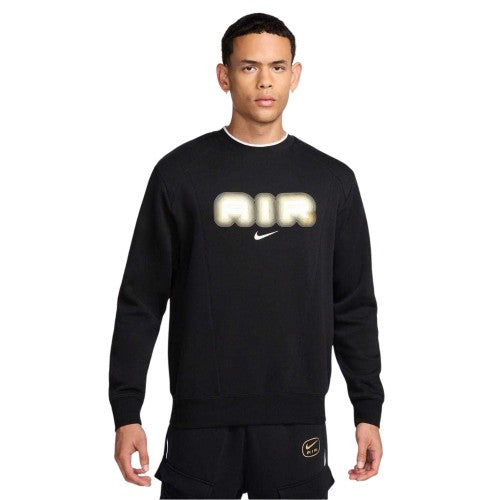 Front - Nike Mens Air Crew Neck Relaxed Fit Long-Sleeved Sweatshirt