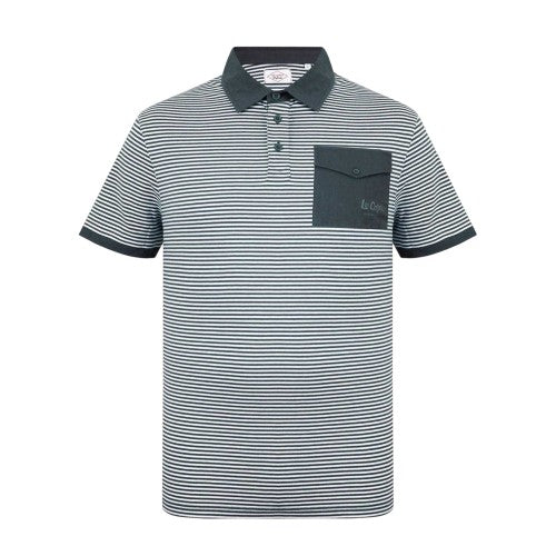 Front - Lee Cooper Mens Stripe Polo Shirt