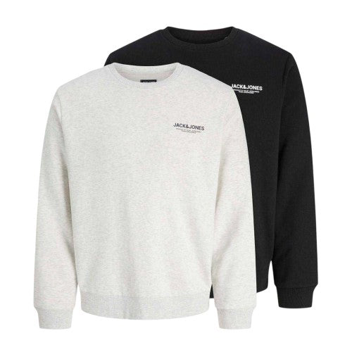 Front - Jack And Jones Mens Mason Sweatshirt (Pack of 2)