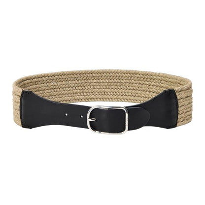 Front - Boss Womens/Ladies Clea El Woven Leather Metal Buckle Belt