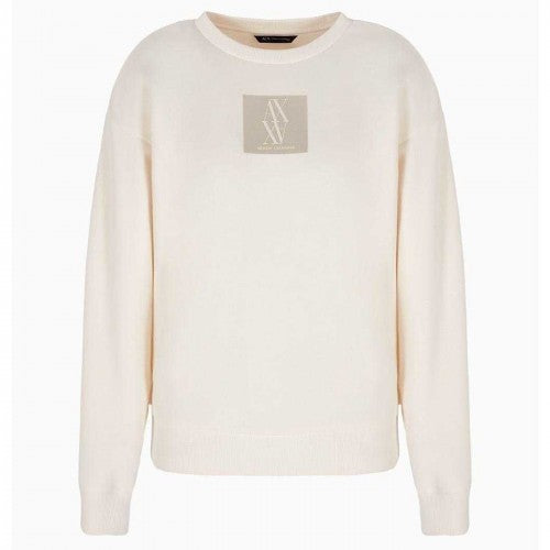 Front - Armani Exchange Womens/Ladies Crew Neck Regular Sweatshirt