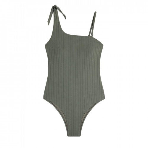 Front - Chelsea Peers Womens/Ladies Ribbed One Piece Swimsuit