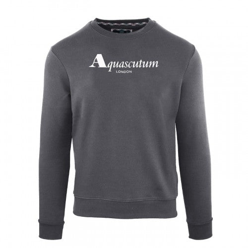 Front - Aquascutum Mens Crew Neck Regular Sweatshirt