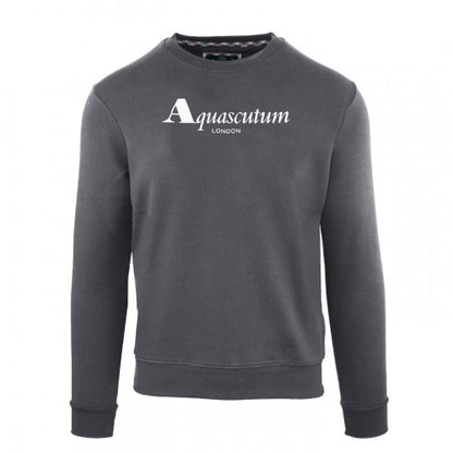 Front - Aquascutum Mens Crew Neck Regular Sweatshirt