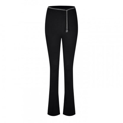 Front - Hugo Womens/Ladies Norinda Chain Detail Trousers