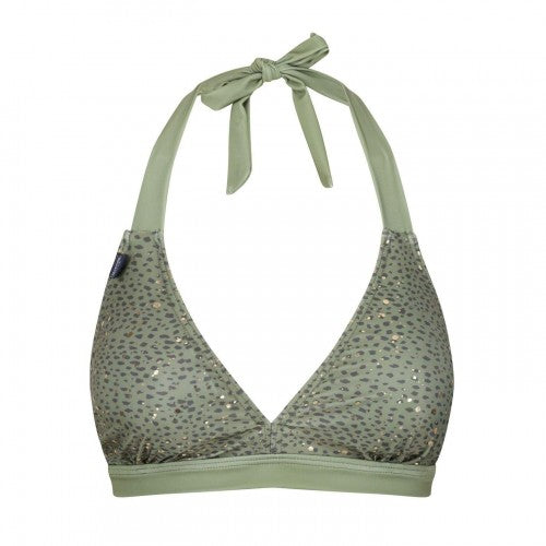 Front - Regatta Womens/Ladies Flavia Leopard Print Bikini Top