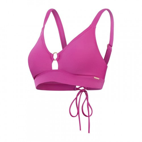 Front - Speedo Womens/Ladies Keyhole Tie Back Bikini Top