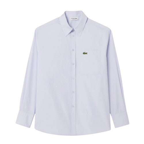 Front - Lacoste Womens/Ladies Logo Cotton Long-Sleeved Shirt