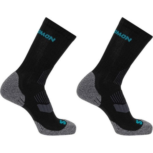 Front - Salomon Womens/Ladies Lightweight Crew Socks (Pack of 2)