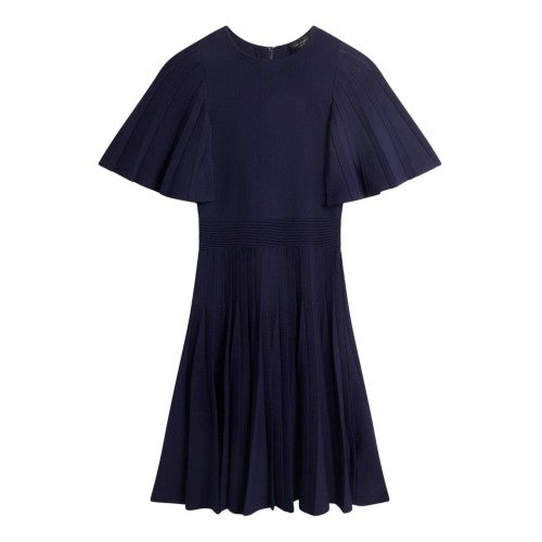 Front - Ted Baker Womens/Ladies Knitted Crew Neck Flutter Skater Dress