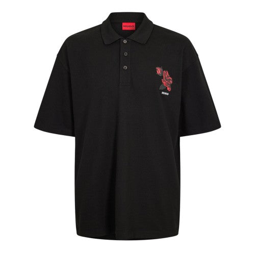 Front - Hugo Mens Dardigo Rose Polo Shirt