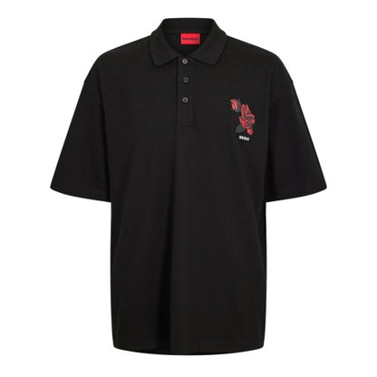 Front - Hugo Mens Dardigo Rose Polo Shirt