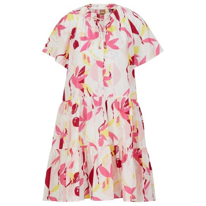 Front - Boss Womens/Ladies Darouna Silk Mini Dress