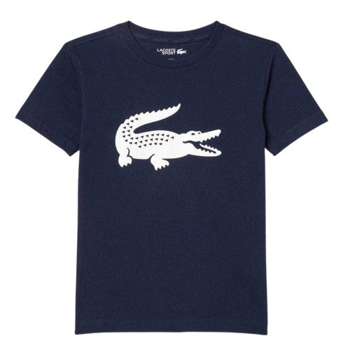 Front - Lacoste Childrens/Kids Large Logo Premium Cotton T-Shirt
