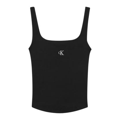 Front - Calvin Klein Womens/Ladies Monogram Cotton Jersey Tank Top