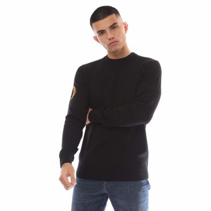 Front - Fred Perry Mens Laurel Wreath Crew Neck Jumper